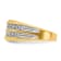10K Two-tone Yellow Gold with White Rhodium Men's Polished Two-Row
Diamond Ring 0.73ctw