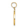 14k Yellow Gold Script Letter D Initial Pendant