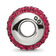 Sterling Silver Reflections Maroon Full Preciosa Crystal Bead
