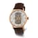 Charles Hubert Rose IP-plated White Skeleton Dial Automatic Watch