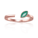 Emerald 14K Rose Gold Over Sterling Silver Marquise Solitaire Open
Design Ring, 0.25ct