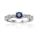 Blue Sapphire with Moissanite Accents Sterling Silver Ring, 0.74ctw