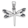 Rhodium Over Sterling Silver Polished Abalone Dragonfly Pendant