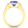 3.82 ctw Oval Violet Tanzanite and Diamond 14K Yellow Gold Split Shank
Halo Ring