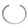 Rhodium over 14k White Gold 37mm Hammered Polished Cuff Bangle