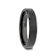 ELISE Black Tungsten Ring with Polished Beveled Edges and Brush Finished
Center 4mm