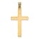 14k Yellow Gold Textured Etched Floral Cross Pendant