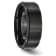 Black Ceramic Ridged Edge 8mm Brushed and Polished Band
