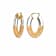 14K Yellow Gold Over Sterling Silver Flat Oval Hoops in Gold Color
Glitter and Clear