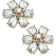 Brooke Gold Tone Rhinestone Clear Flower Stud Earrings