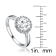 CZ Halo Solitaire Ring In Sterling Silver