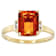Citrine Rectangular Octagonal And White Zircon Ring In 18K Gold Over
Sterling Silver 3.11ctw
