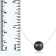 9.5-10.5mm Black Cultured Freshwater Pearl Sterling Silver Necklace