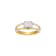White Cubic Zirconia 18K Gold Over Sterling Silver Ring 2.28ctw