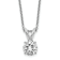 Rhodium Over 14K Gold 1 ct. 6.5mm Round D E F Pure Light Moissanite
Solitaire Pendant with Chain