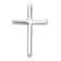 Rhodium Over 14k White Gold Diamond Cross Chain Slide