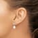 Rhodium Over Sterling Silver 7-8mm White Freshwater Cultured Pearl Cubic
Zirconia Dangle Earrings