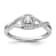 Rhodium Over 14K White Gold Lab Grown Diamond Complete Halo Engagement
Ring 0.282ctw