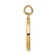 14k Yellow Gold Textured Chicago Skyline Charm Pendant