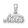 Rhodium Over 14k White Gold Nurse Pendant