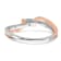 14K Two-tone White and Rose Gold First Promise Diamond Promise Ring 0.20ctw