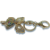 Gold Tone Fairy Princess Multi Crystal Key Chain