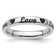 Sterling Silver Stackable Expressions Expressions Black Enamel Love Ring