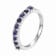 Blue Real Sapphire Ring Sapphire Sterling Silver Anniversary Style
Stackable Band Ring