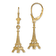 14k Yellow Gold 3D Textured Eiffel Tower Dangle Earrings