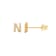 14k Yellow Gold Initial Earrings -N