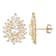 Oval Lab Created White Sapphire 10K Yellow Gold Stud Earrings 2.30ctw