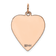 14k Rose Gold Polished Heart Shaped Disc Pendant