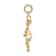 10k Yellow Gold White Diamond Simulant April Birthstone and Clear Cubic
Zirconia Girl Charm