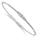 Rhodium Over 14k White Gold Polished Diamond Bezel Set Bar Bracelet