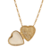 Yellow Base Metal Porcelain Heart Locket Necklace 32"