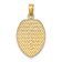 14k Yellow Gold Textured Police Officer Badge Pendant