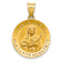 14k Yellow Gold Polished and Satin Spanish Saint Lucy Medal Pendant