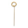 14k Yellow Gold Satin Chihuahua Disc Charm