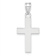 Rhodium Over 14k White Gold Polished Cross Charm