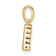 14K Yellow Gold Diamond Letter L Initial with Bail Pendant