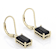 Black Spinel Rectangular Dangle Earrings In 18K Gold Over Sterling
Silver 3.40ctw