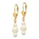 14K Yellow Gold 3-3.5mm and 5-5.5mm Semi-Round Freshwater Cultured Pearl
Leverback Dangle Earrings