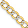 14k Yellow Gold and Rhodium Over 14k Yellow Gold 5.2mm Textured Pavé
Curb 20 Inch Chain