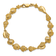 14k Yellow Gold Textured Sea Shells Bracelet