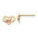 14k Yellow and Rose Gold Children's Heart Stud Earrings