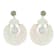 White Iridescent Filigree Drop Floral Earring