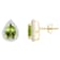 7x5mm Pear Shape Peridot And Created White Sapphire 10k Yellow Gold Halo
Stud Earrings