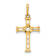 10k Yellow Gold Polished Cubic Zirconia Cross Charm