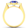 2.5ctw Violet Tanzanite and Diamond 14K Yellow Gold Halo Ring