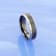 ATNOS Brushed Black Center Polished Beveled Edges Men’s Titanium Wedding
Ring 6mm
